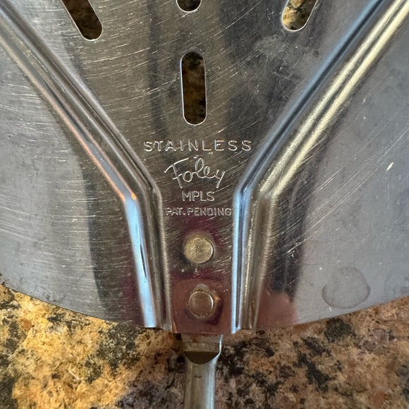 Vintage Foley MPLS Wide Curved Slotted Spatula Lifter Turner Flipper Stainless - Picture 6 of 9